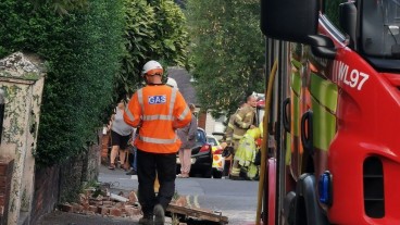 House partially collapsed after a portable gas canister exploded in Chesterfield