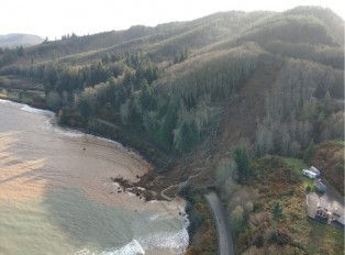 Most roads in and out of Makah Reservation are blocked by landslides