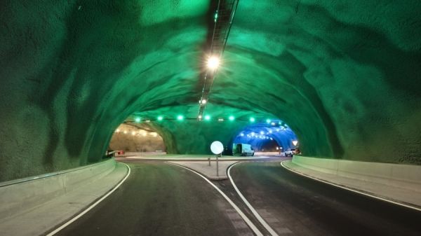 Remarkable underwater tunnel featuring stunning roundabout in Faroe Islands