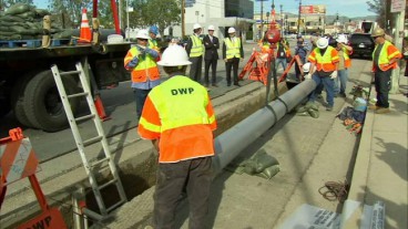 Earthquake resistant pipes installed in the LA water network