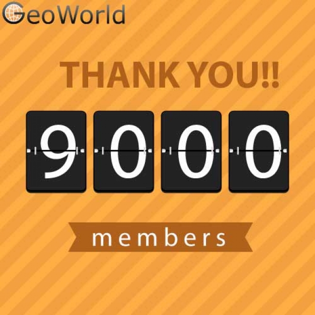 GeoWorld reached 9,000 registered members!