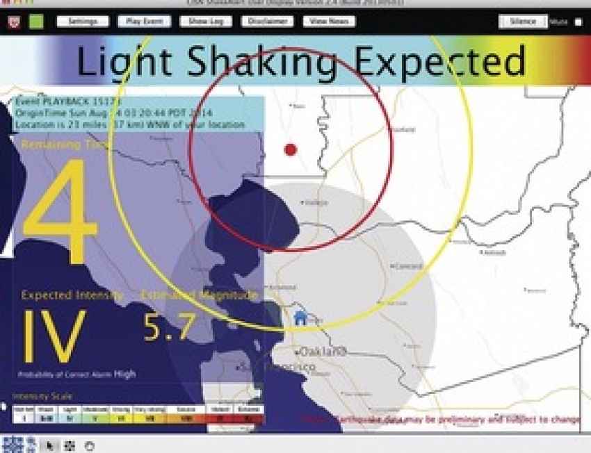 UC Berkeley Advance Warning System Performed Well During Earthquake