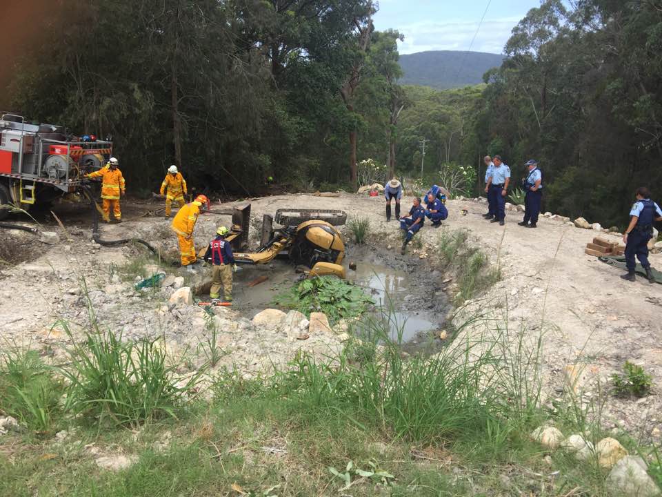 Australian man trapped excavator 3