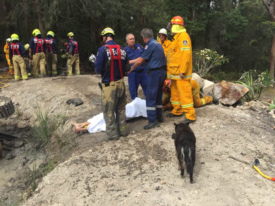 Australian man trapped excavator 9