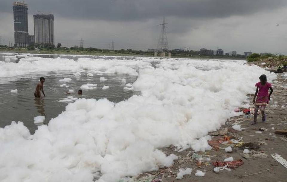 Polluted Yamuna River India 1