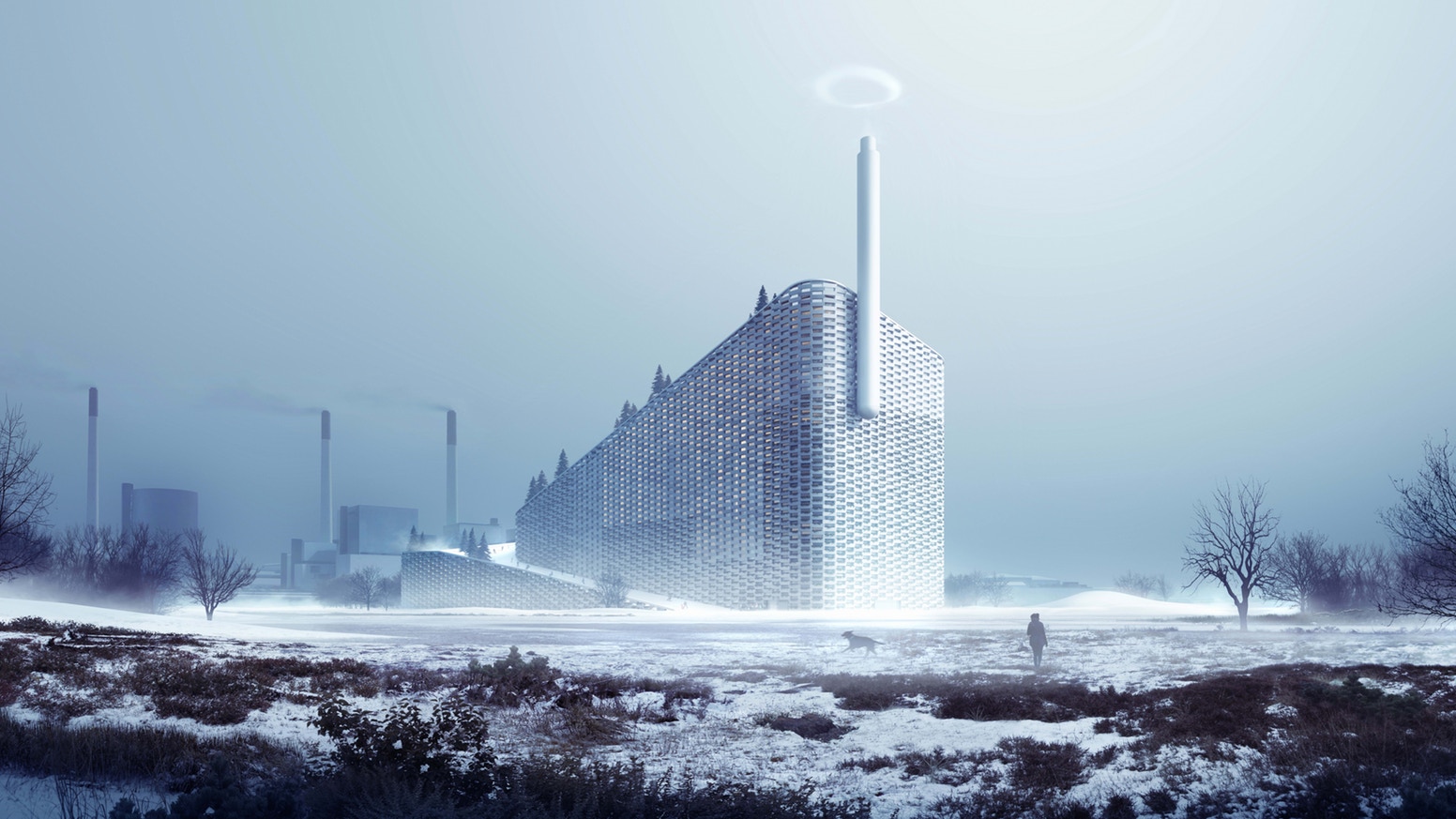 Copenhagens power plant with ski slope1